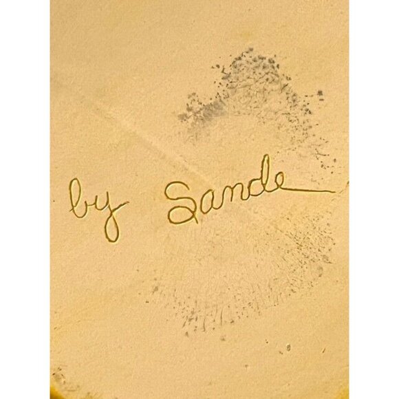 Vintage Ceramic Canister by Sande – Bas-Relief Colonial Tavern Scene with Horseb - Picture 15 of 16